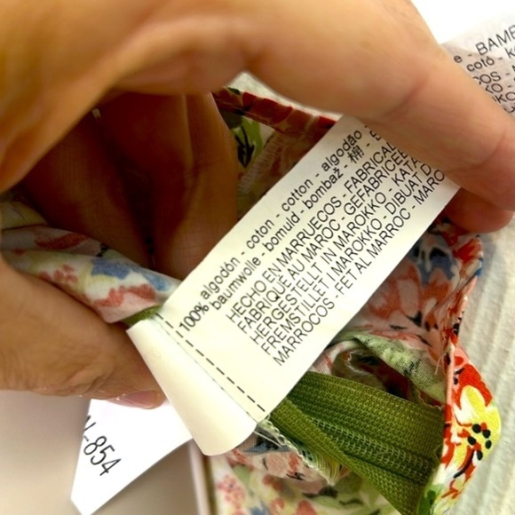 Zara - Bright Colorful Floral One Shoulder Puffed Sleeve Blouse Size XS - Picture 8 of 9